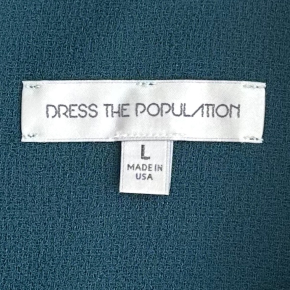 Dress The Population Iris Sleeveless Mermaid Gown New Pine L Holidays Formal - Picture 7 of 15